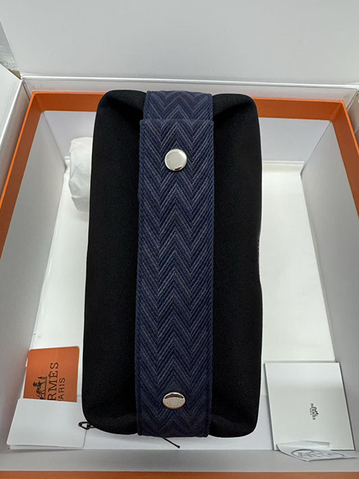 エルメス ハンドバッグ HERMESポーチ ブリッド ア ブラックGM ジグザグ キャンバス