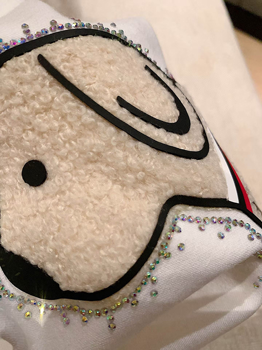 トムブラウン クラシックなスポットの豪華なラインストーンの子犬のフリース裏地付き厚の長袖シャツ