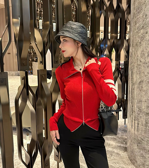 トムブラウン レディースウールジップアップカラーコート