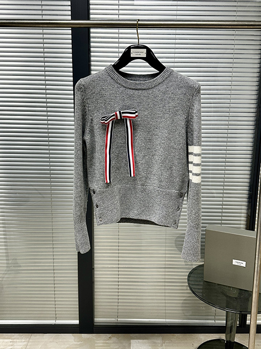 トムブラウン レディースボウタイプルオーバーウールセーター