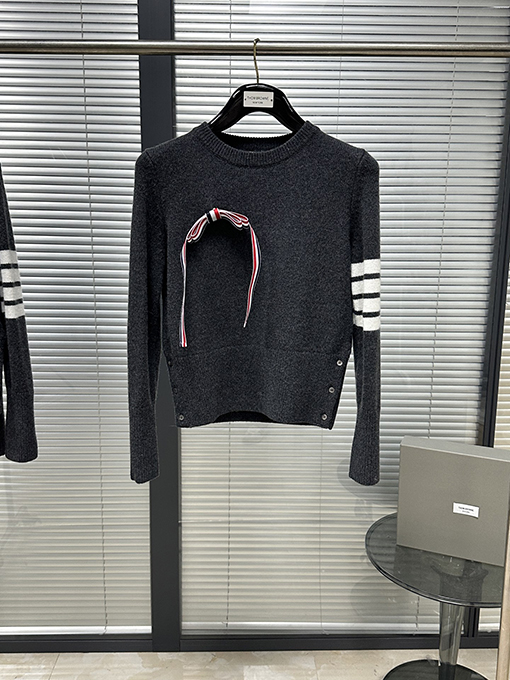 トムブラウン レディースボウタイプルオーバーウールセーター