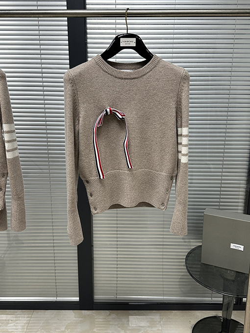 トムブラウン レディースボウタイプルオーバーウールセーター