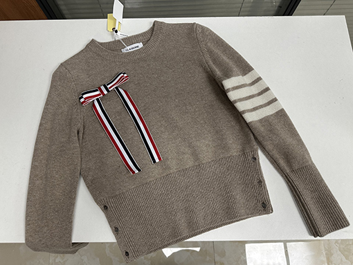 トムブラウン レディースボウタイプルオーバーウールセーター