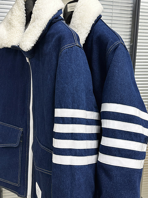 トムブラウンスーパーコピー 厚のデニムダウンジャケット