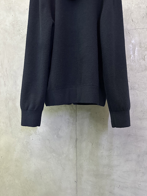 バーバリーコピー ウール混紡のジップアップフード付き刺繍コート