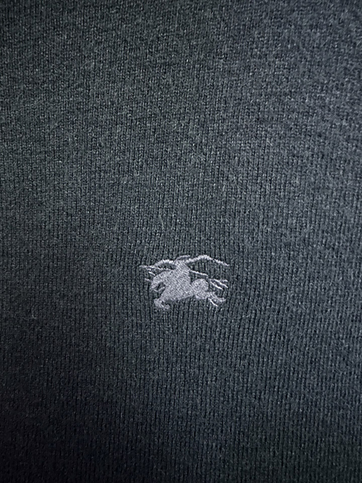 バーバリーコピー ウール混紡のジップアップフード付き刺繍コート