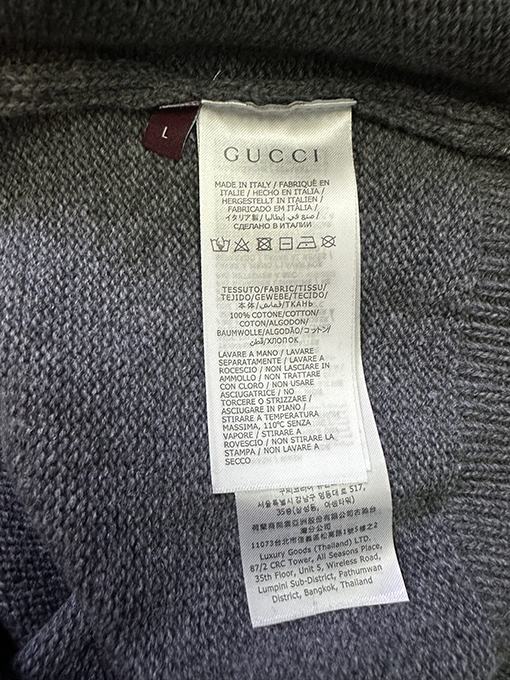 グッチ 新年の赤いランタンダブルG刺繍ニットセーター