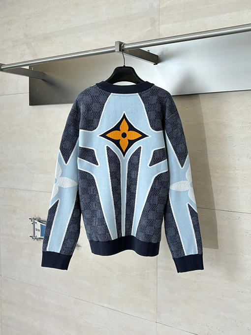 ルイヴィトン Ski 四つ葉のクローバージャカードキルティングクルーネックニットセーターシリ