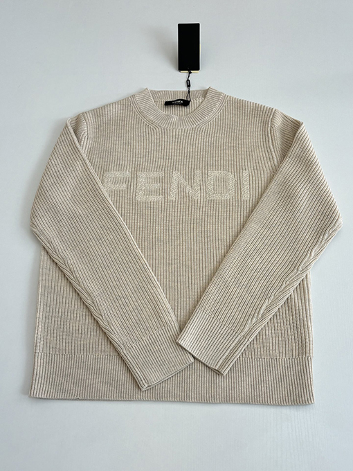 フェンディスーパーコピー FENDI ウールクルーネックニットレターセーター