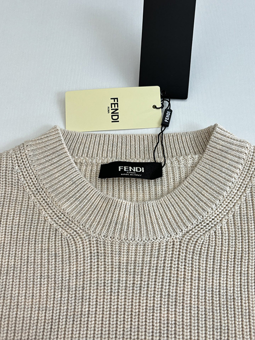 フェンディスーパーコピー FENDI ウールクルーネックニットレターセーター