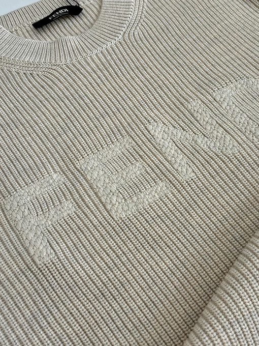 フェンディスーパーコピー FENDI ウールクルーネックニットレターセーター