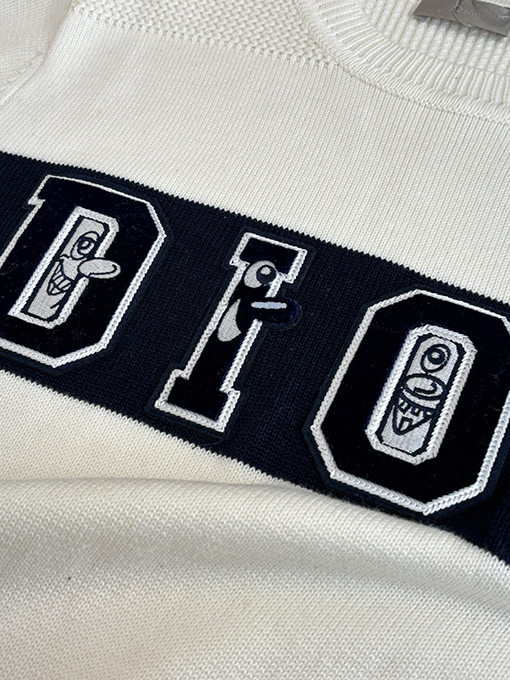 ディオール Dior レターロゴ刺繍ウールクルーネックニットセーター