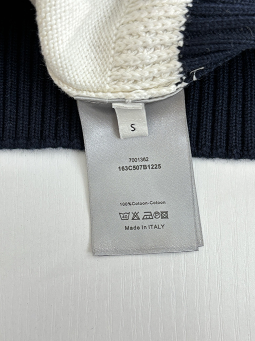 ディオール Dior レターロゴ刺繍ウールクルーネックニットセーター