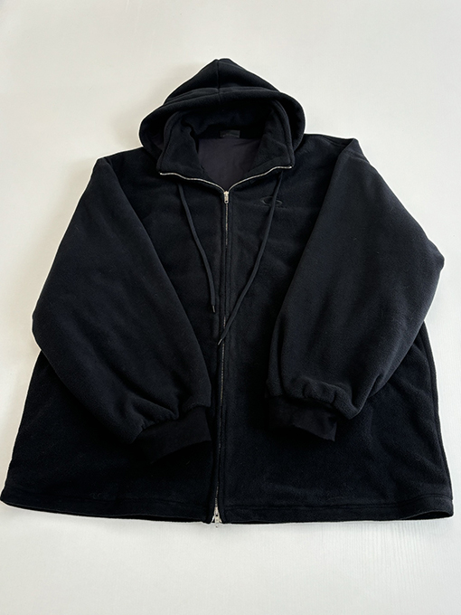 バレンシアガ Balenciaga 円形刺繍ツーウェイジッパーフード付きフリースジャケット