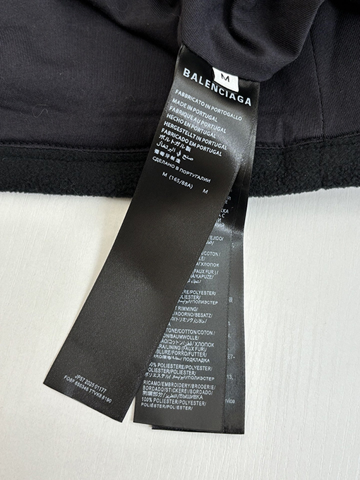 バレンシアガ Balenciaga 円形刺繍ツーウェイジッパーフード付きフリースジャケット