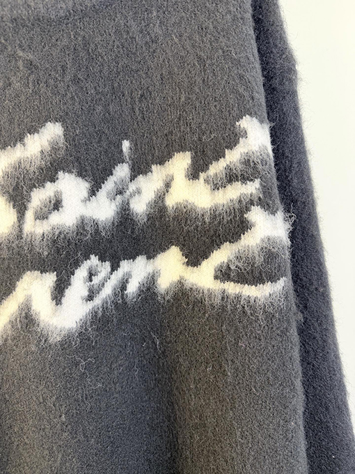 サンローランコピー Saint Laurent モヘアジャカードレター長袖セーター