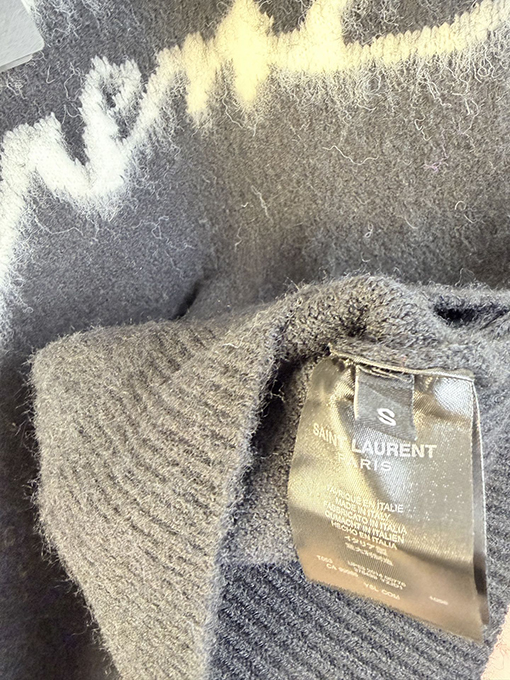 サンローランコピー Saint Laurent モヘアジャカードレター長袖セーター