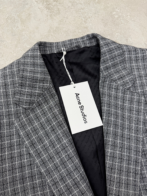 アクネストゥディオズスーパーコピー ウールチェック柄スーツジャケット