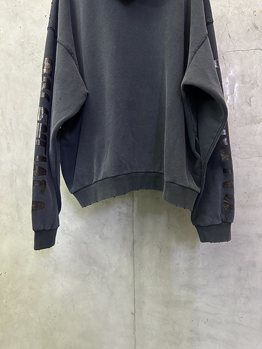 バレンシアガ BALENCIAGA シングルリング刺繍テープフード付きスウェットシャツ