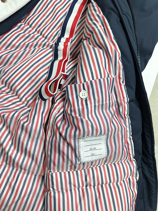 トムブラウンスーパーコピー OS カラーブロックロングダウンジャケット