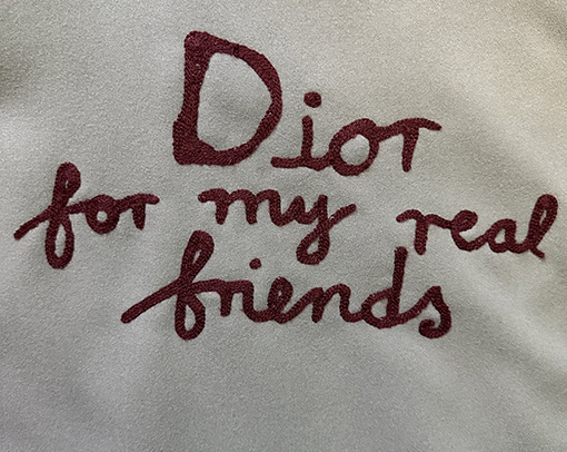 ディオール DIOR タオル刺繍パッチワークレザージャケットベースボールユニフォーム