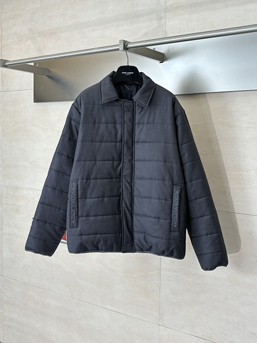 ルイヴィトン 襟付きキルティングコットンコート