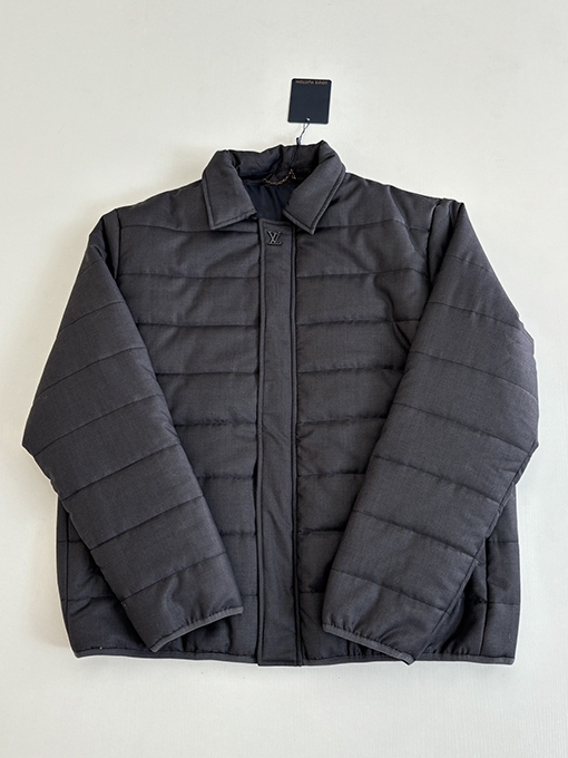 ルイヴィトン 襟付きキルティングコットンコート