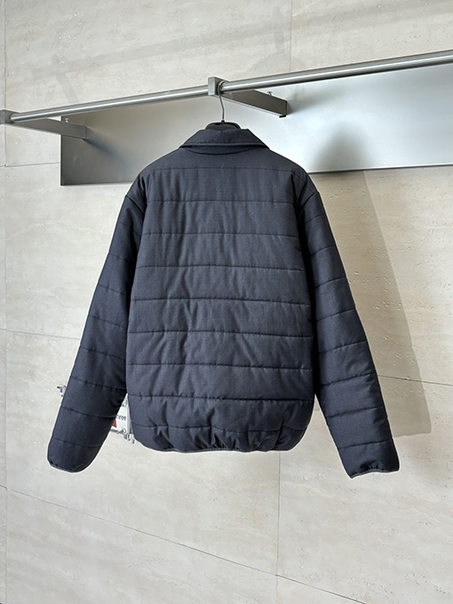 ルイヴィトン 襟付きキルティングコットンコート