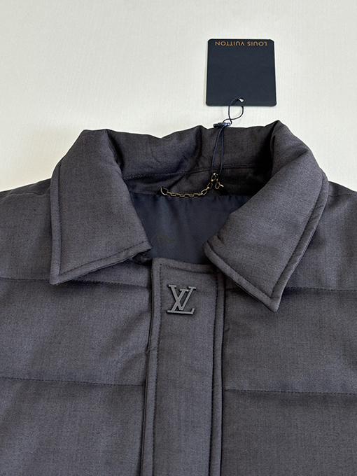 ルイヴィトン 襟付きキルティングコットンコート