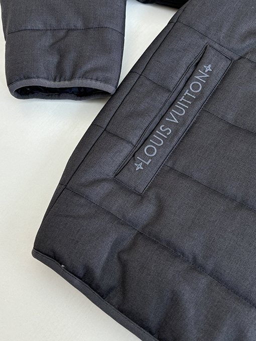 ルイヴィトン 襟付きキルティングコットンコート