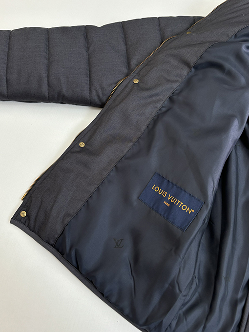 ルイヴィトン 襟付きキルティングコットンコート