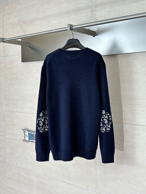 ディオールスーパーコピー Obilque 新作パッチワークレターポケットエルボーニットセーター