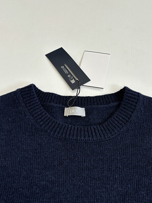 ディオールスーパーコピー Obilque 新作パッチワークレターポケットエルボーニットセーター