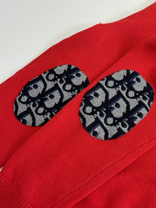 ディオールスーパーコピー Obilque 新作パッチワークレターポケットエルボーニットセーター