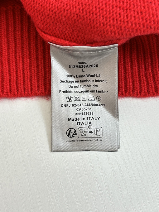 ディオールスーパーコピー Obilque 新作パッチワークレターポケットエルボーニットセーター