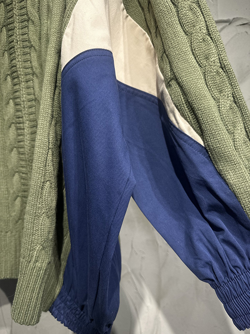 バレンシアガ Balenciaga Demna 新しいセーターパッチワークニットカーディガン