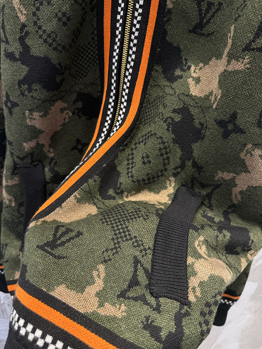 ルイヴィトンコピー Damier ヘビーデューティーカモフラージュジャカードカーディガンセータージャケット