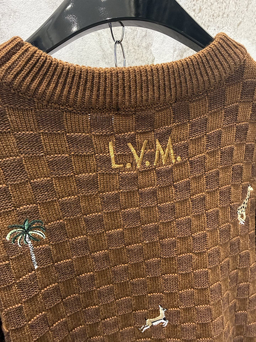 ルイヴィトン 新作のラウンドネック、ズートピア刺繍ニットセーター