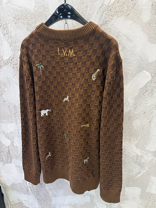ルイヴィトン 新作のラウンドネック、ズートピア刺繍ニットセーター