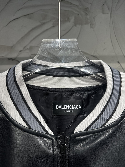 バレンシアガ Balenciaga Football フットボールシリーズ ヘビー刺繍レザージャケット ベースボールジャージ