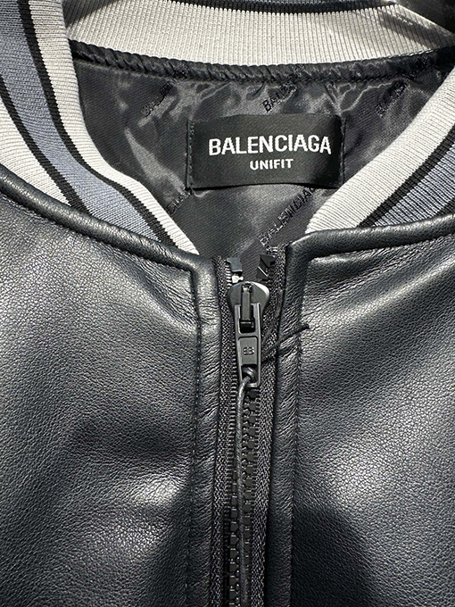 バレンシアガ Balenciaga Football フットボールシリーズ ヘビー刺繍レザージャケット ベースボールジャージ