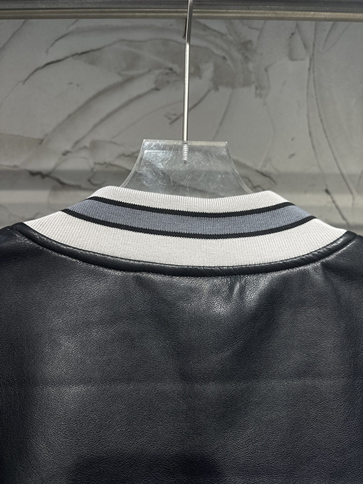 バレンシアガ Balenciaga Football フットボールシリーズ ヘビー刺繍レザージャケット ベースボールジャージ