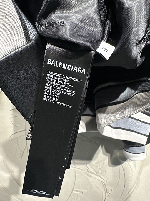 バレンシアガ Balenciaga Football フットボールシリーズ ヘビー刺繍レザージャケット ベースボールジャージ