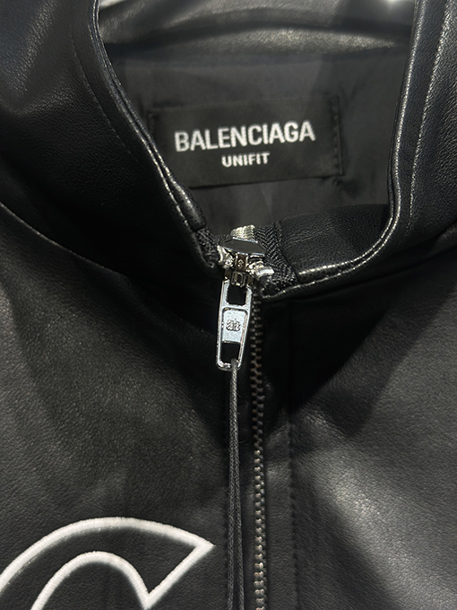 バレンシアガ Balenciaga LUXURY 新作パッチワークレザー刺繍スタンドカラーボンバージャケット