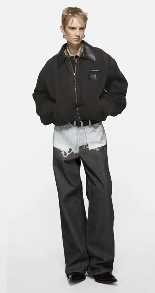 アクネストゥディオズ Acne Studios 3D プリントドレスパンツ/フェイクツーピースジーンズ