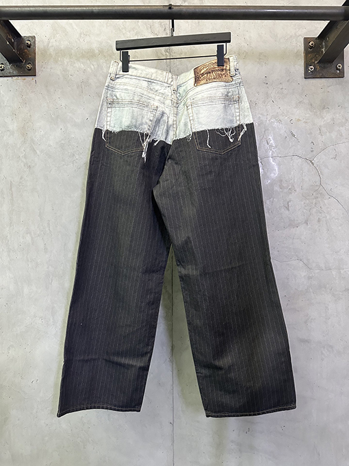 アクネストゥディオズ Acne Studios 3D プリントドレスパンツ/フェイクツーピースジーンズ