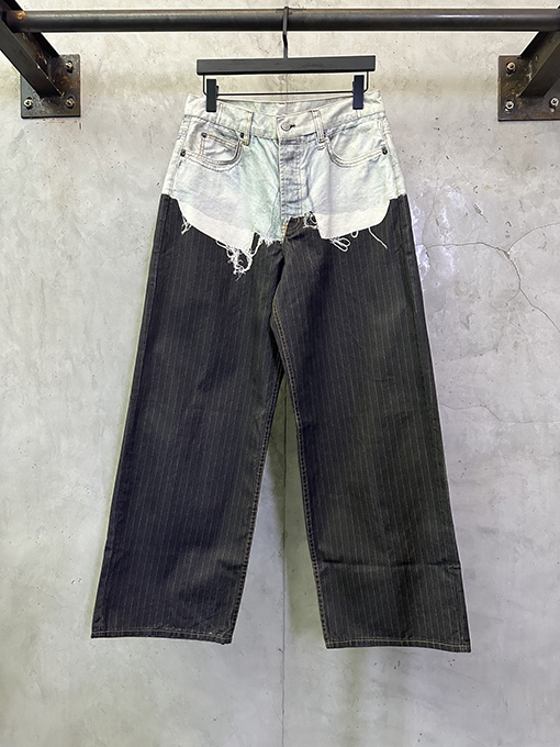 アクネストゥディオズ Acne Studios 3D プリントドレスパンツ/フェイクツーピースジーンズ