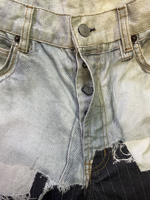 アクネストゥディオズ Acne Studios 3D プリントドレスパンツ/フェイクツーピースジーンズ