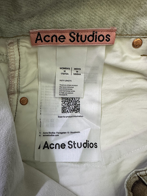 アクネストゥディオズ Acne Studios 3D プリントドレスパンツ/フェイクツーピースジーンズ