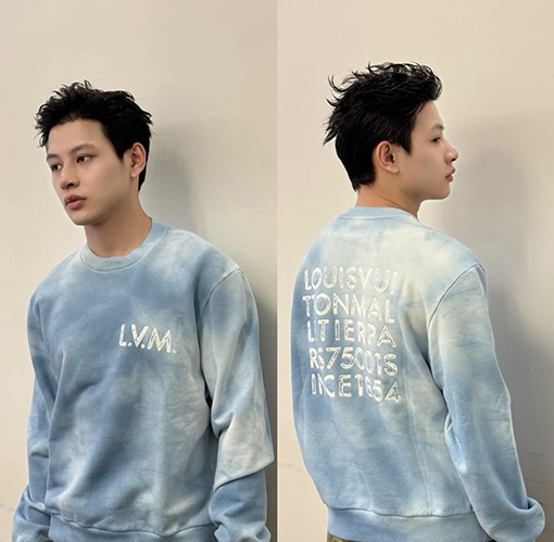 ルイヴィトンスーパーコピー タイダイ刺繍クルーネックスウェットシャツ
